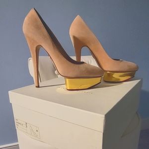 **SOLD** Charlotte Olympia Cindy Platform Stiletto in Blush Suede